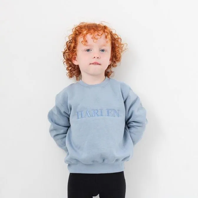 Bold Name Embroidered Sweater