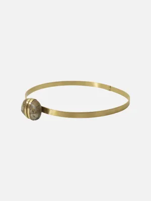 Bold Pebble Cuff Choker - Gold