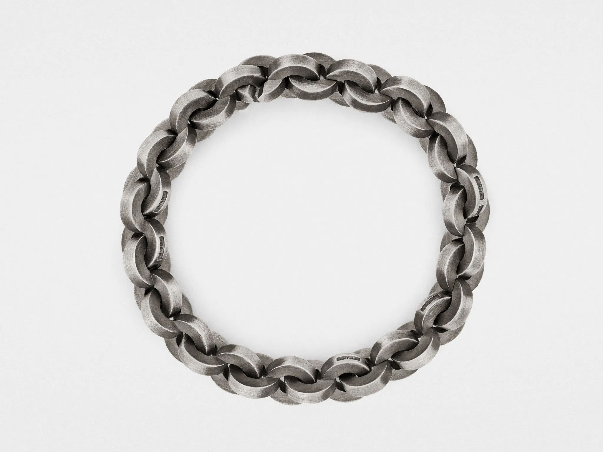 Bold Round Link Chain Bracelet in Sterling Silver