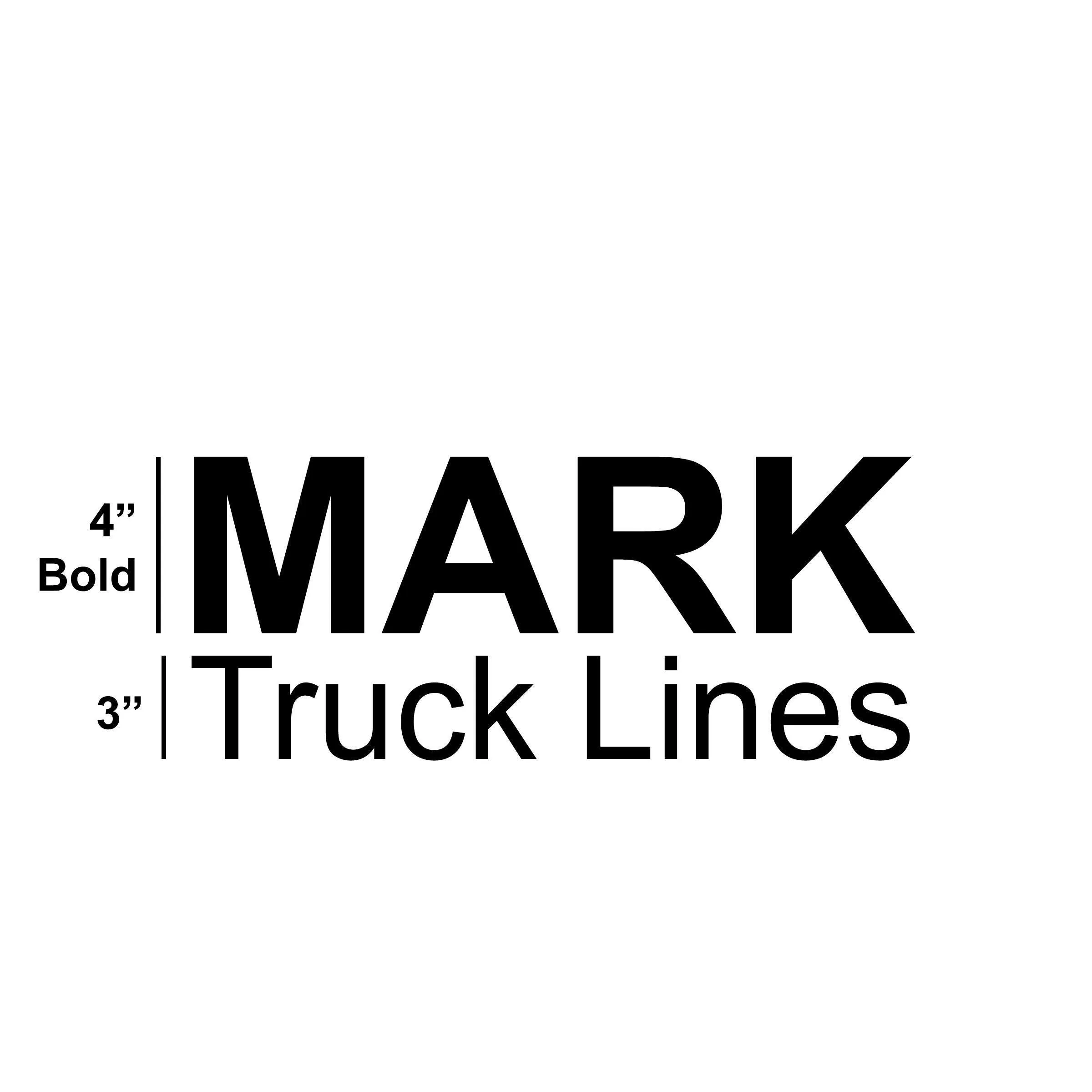 Bold Top 2 Line Decal (Very Popular), 2 Pack