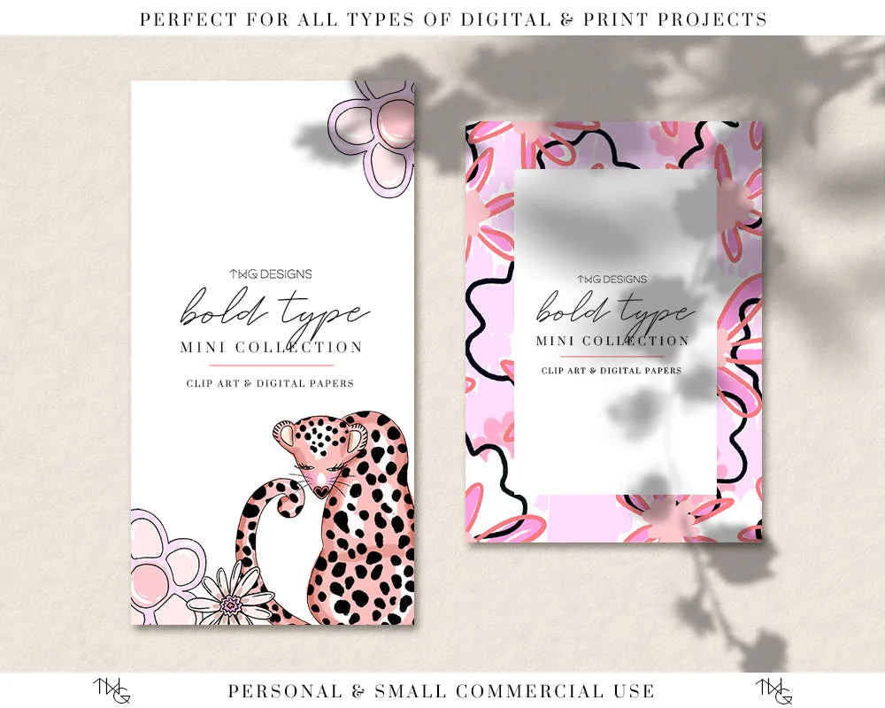 Bold Type Clipart   Pattern Bundle
