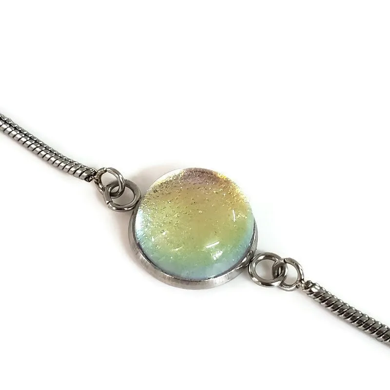 Bracelet ajustable orange transparent