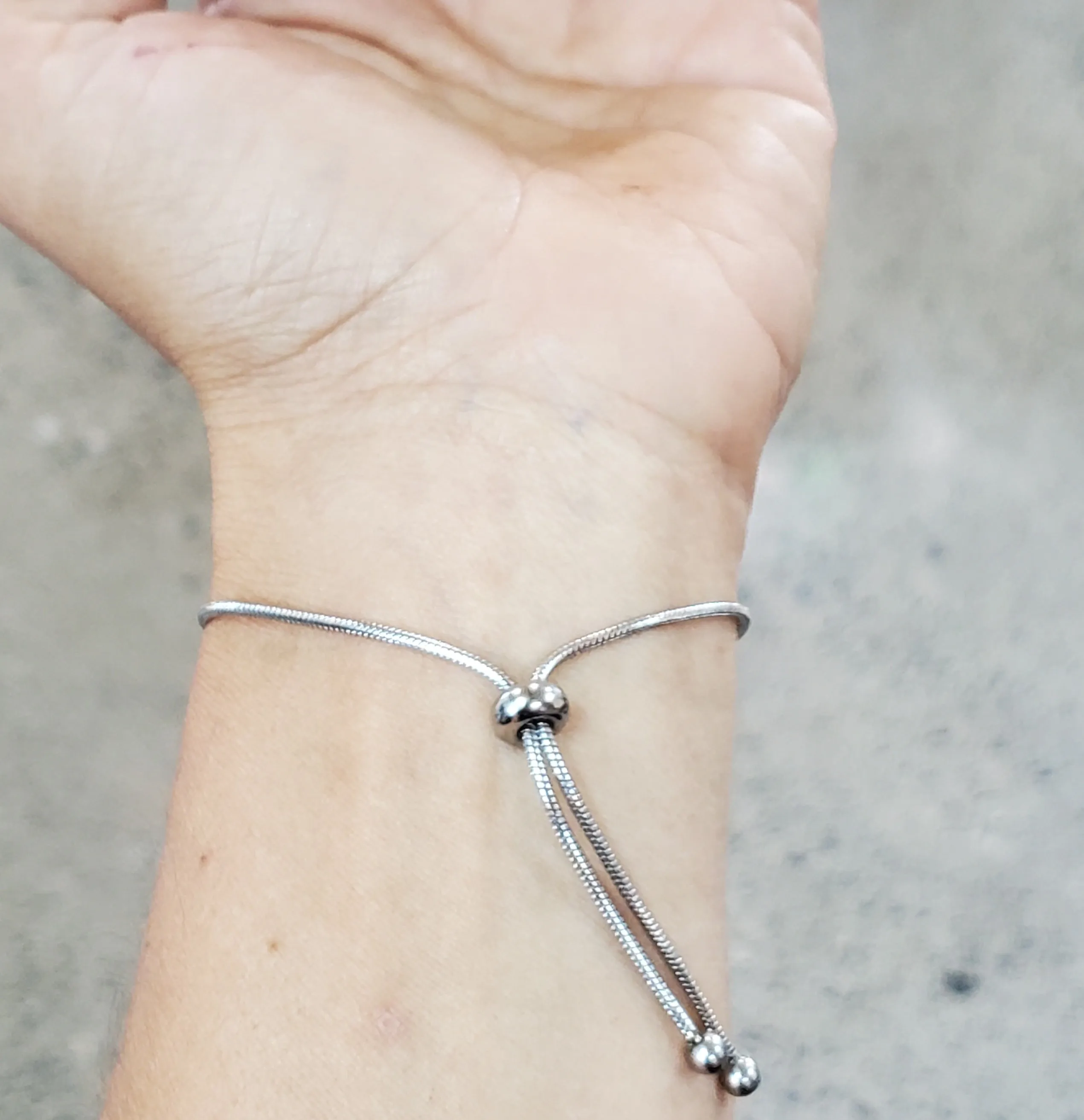 Bracelet ajustable orange transparent