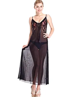 Bridal Sexy See Through Long Nighty - 1008