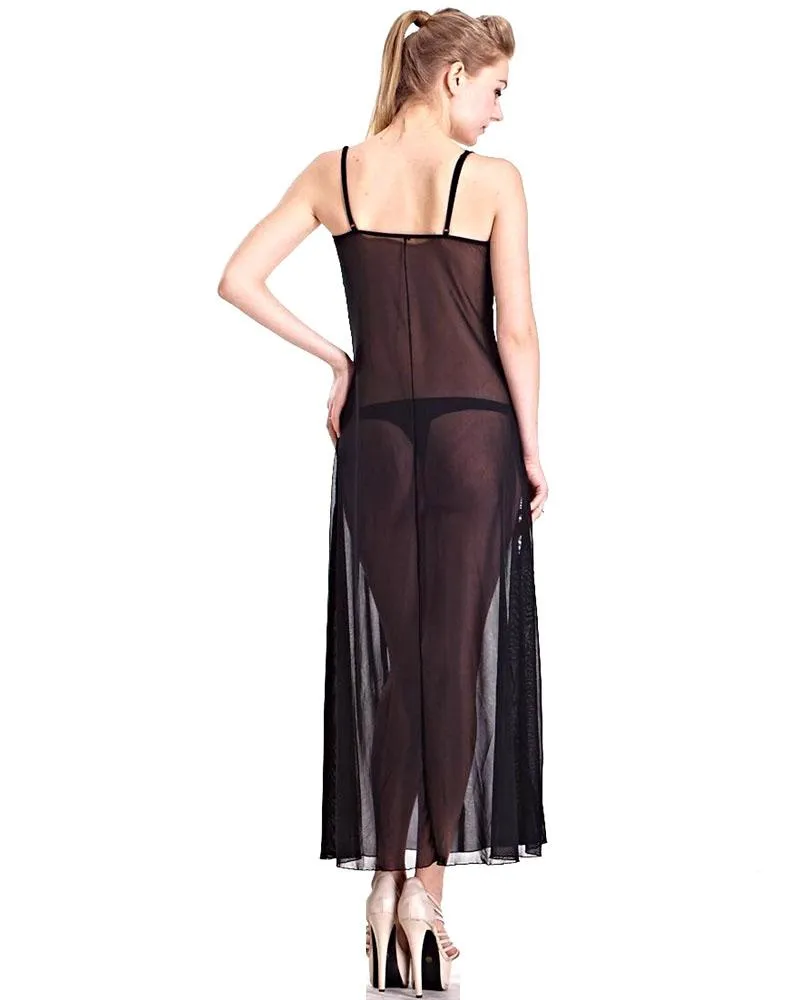 Bridal Sexy See Through Long Nighty - 1008