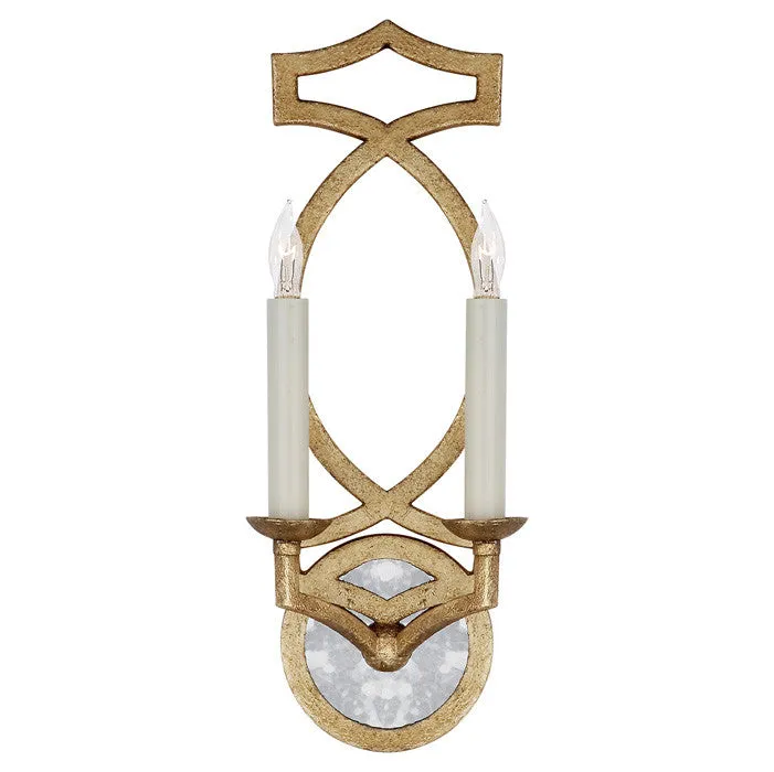 Brittany Double Sconce in Venetian Gold