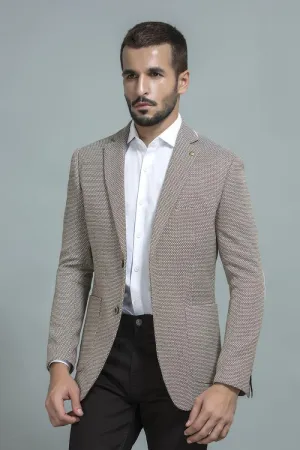 Brown Textured Blazer