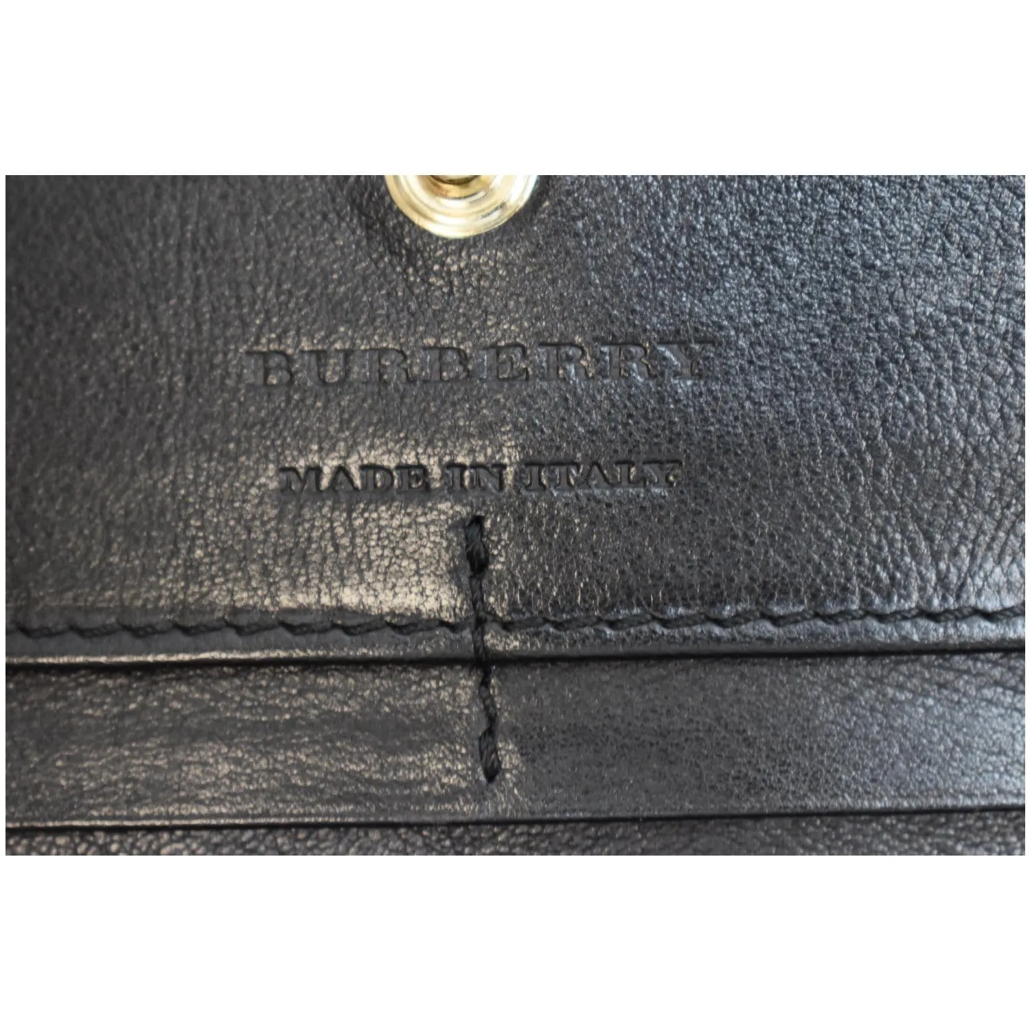 BURBERRY Porter Continental House Check Leather Wallet Black