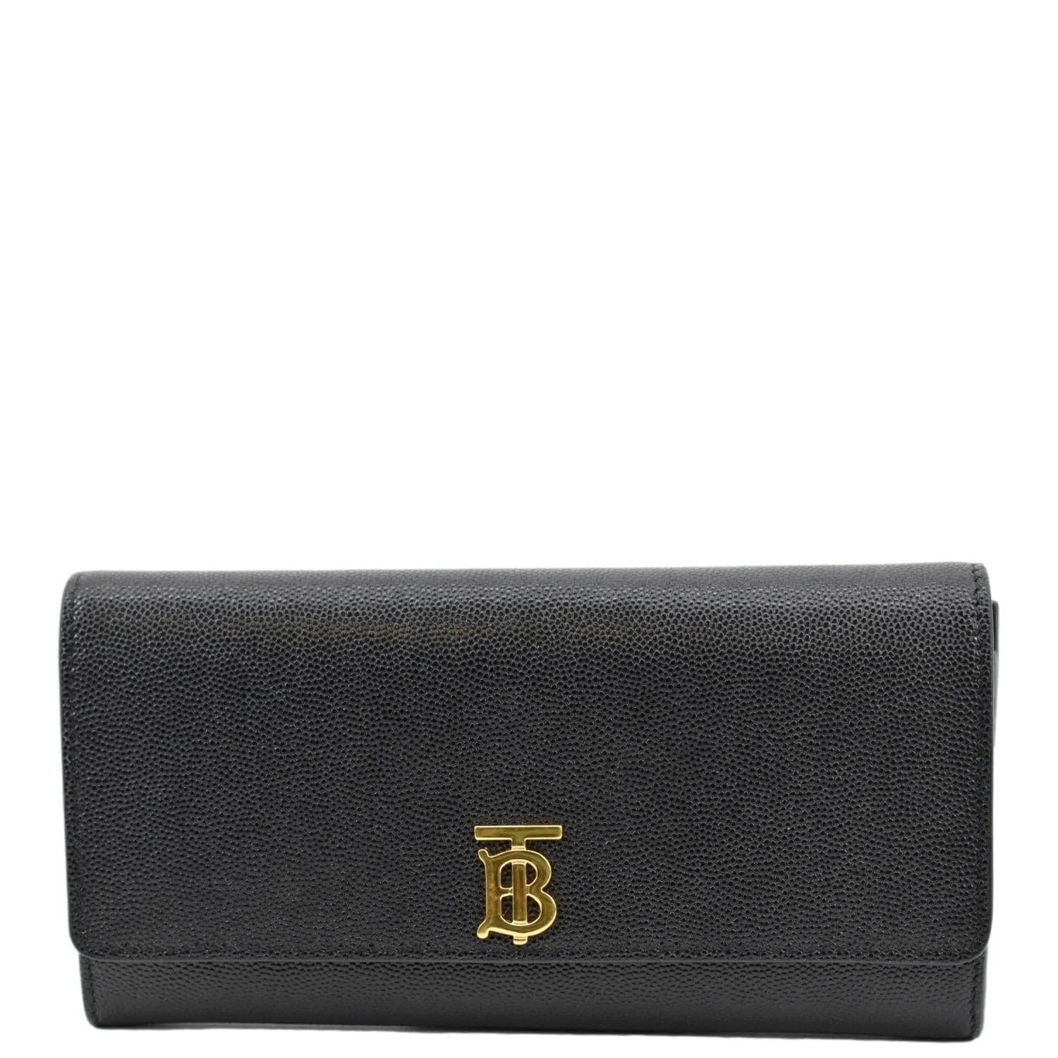 BURBERRY TB Continental Leather Wallet Black