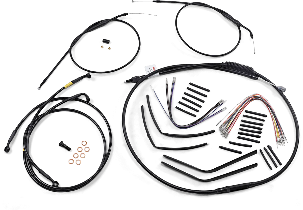 Burly Brand B30-1190 T-Bar Cable and Brake Line Kit - 12in.