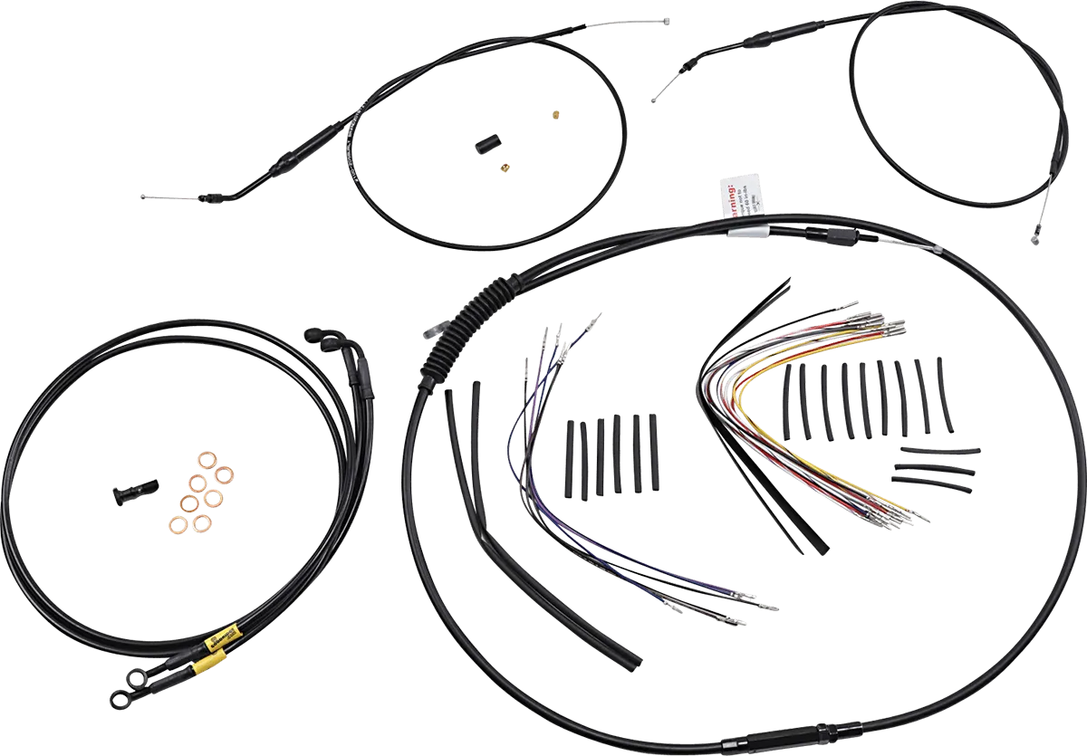 Burly Brand B30-1191 T-Bar Cable and Brake Line Kit - 14in.