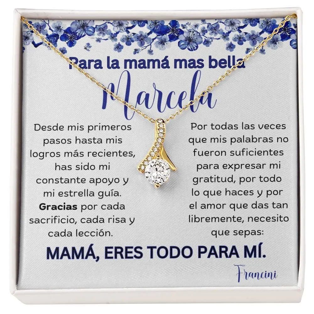 Cadena Radiante de Eterno Encanto: Collar Lazo de Amor para Mamá
