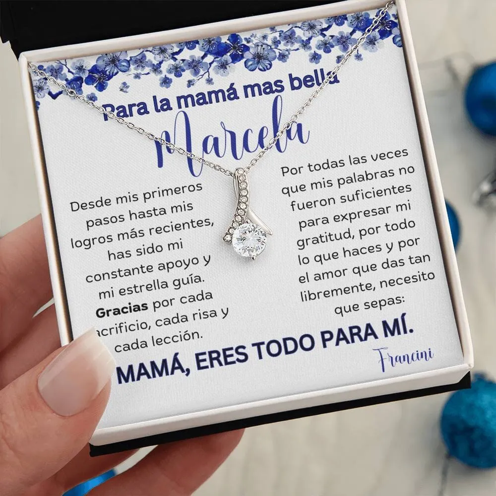 Cadena Radiante de Eterno Encanto: Collar Lazo de Amor para Mamá