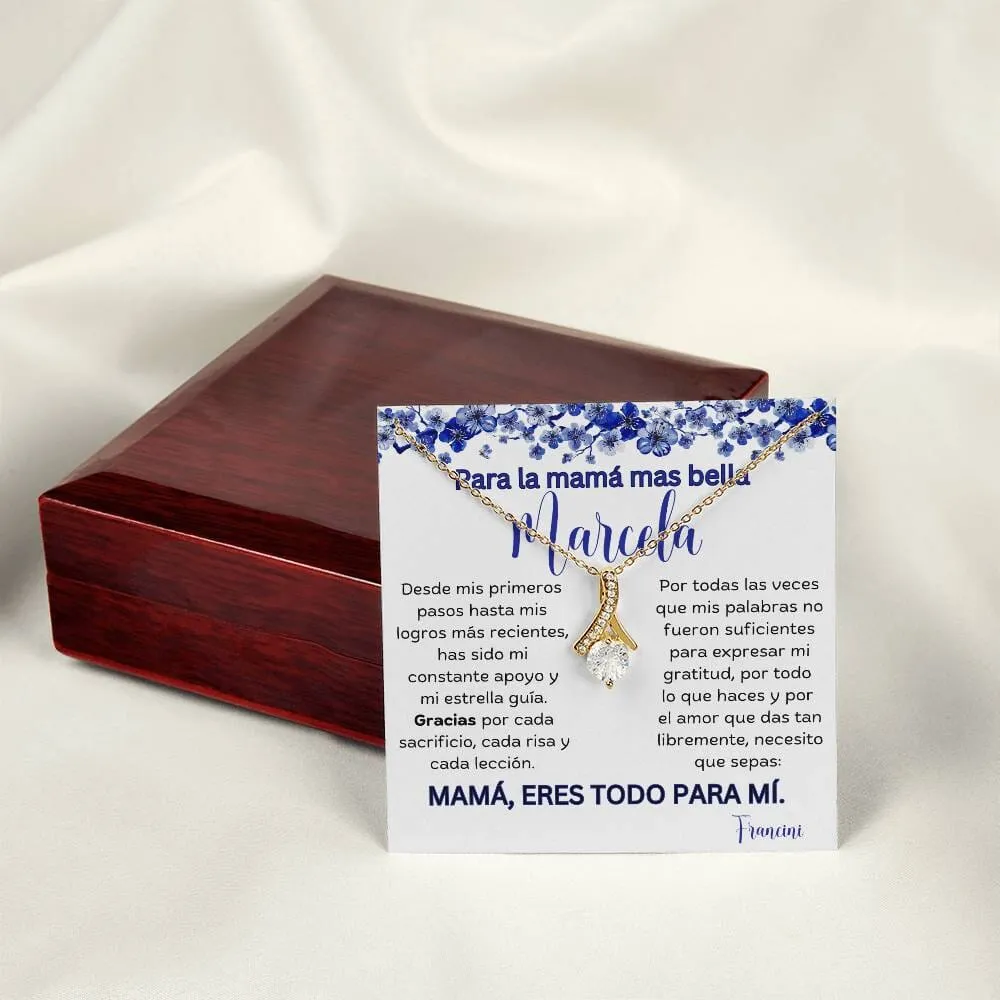 Cadena Radiante de Eterno Encanto: Collar Lazo de Amor para Mamá