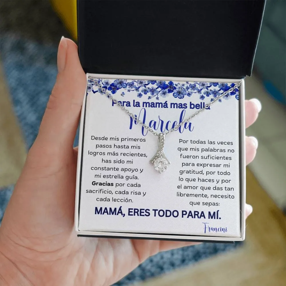 Cadena Radiante de Eterno Encanto: Collar Lazo de Amor para Mamá