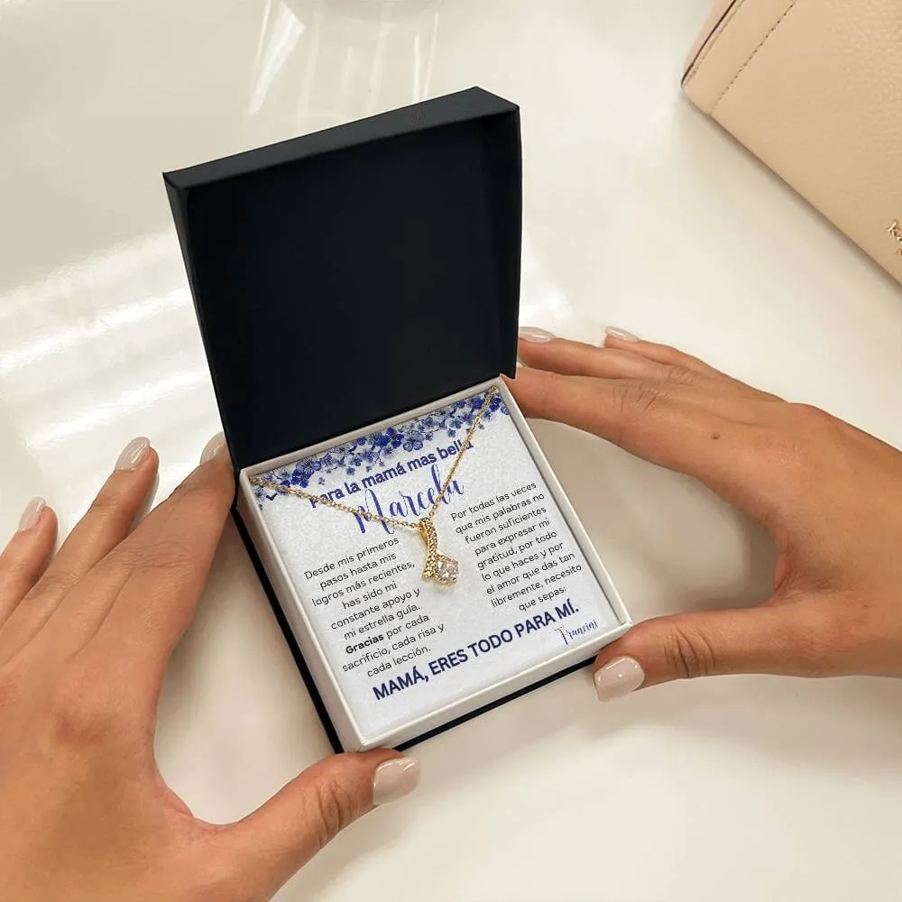 Cadena Radiante de Eterno Encanto: Collar Lazo de Amor para Mamá