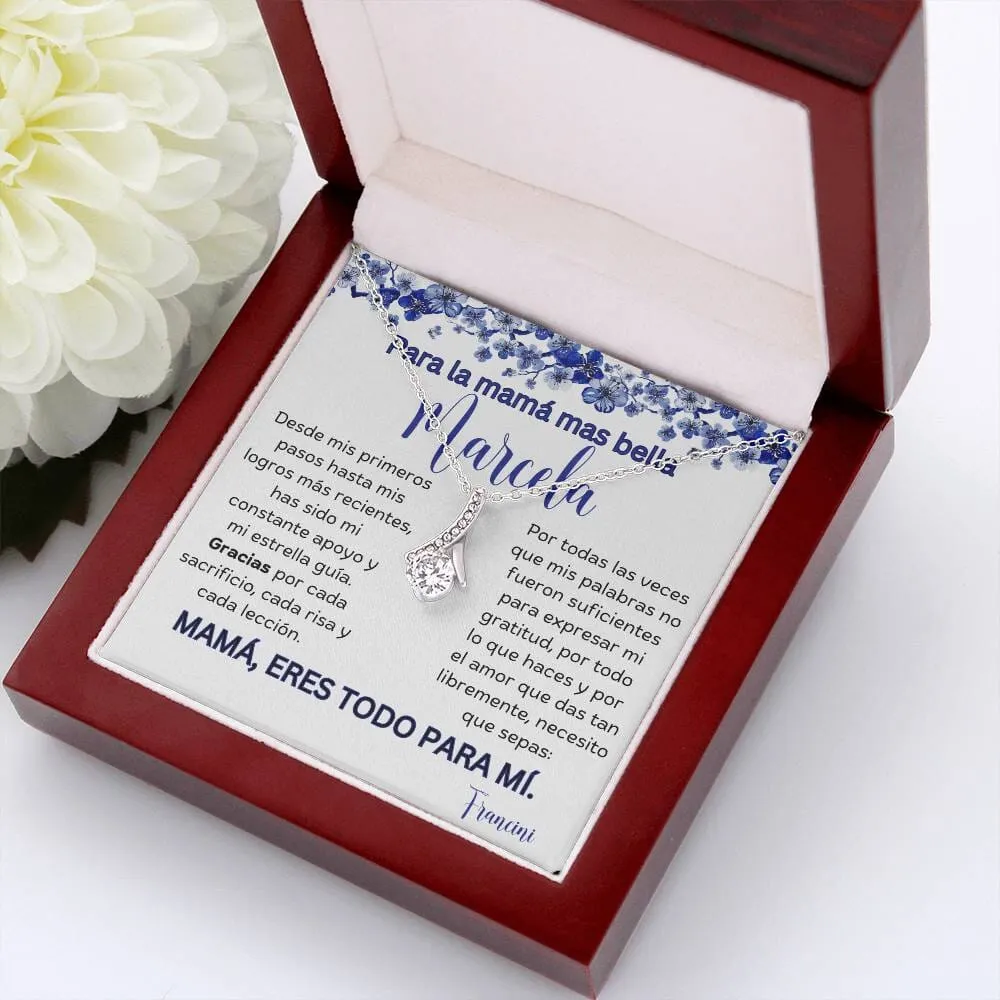 Cadena Radiante de Eterno Encanto: Collar Lazo de Amor para Mamá