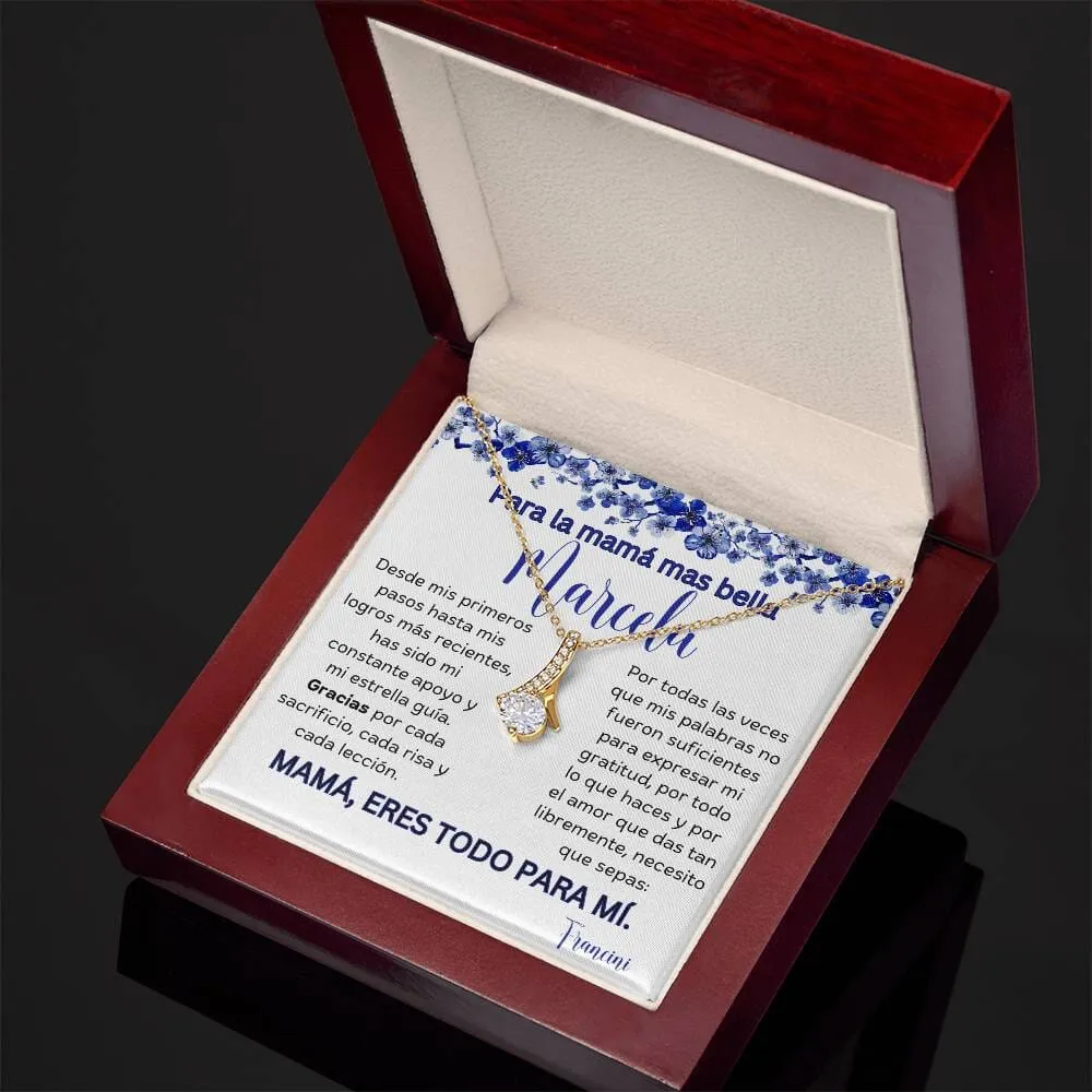 Cadena Radiante de Eterno Encanto: Collar Lazo de Amor para Mamá