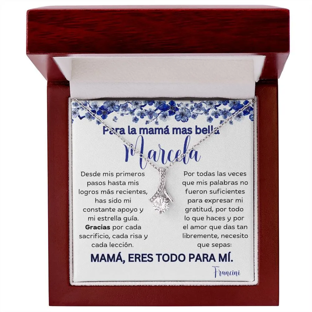 Cadena Radiante de Eterno Encanto: Collar Lazo de Amor para Mamá