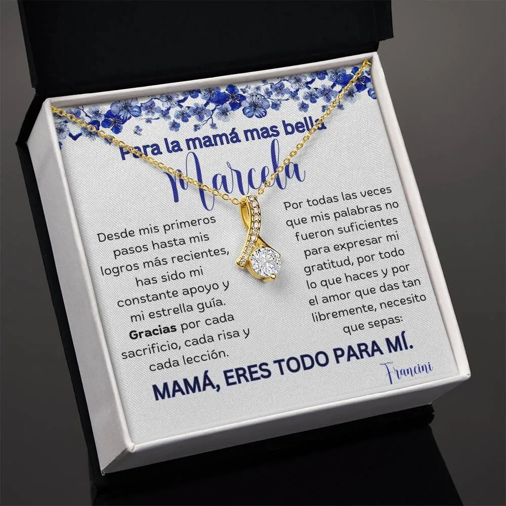 Cadena Radiante de Eterno Encanto: Collar Lazo de Amor para Mamá
