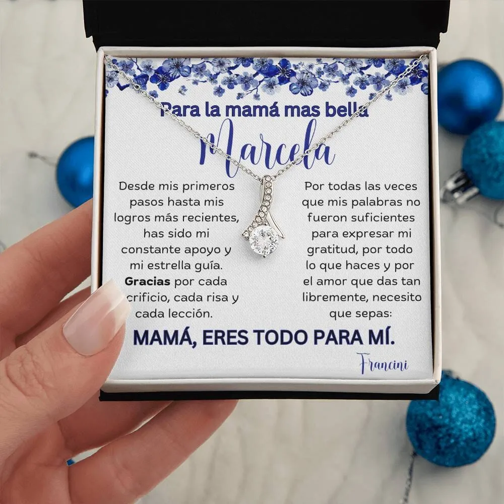 Cadena Radiante de Eterno Encanto: Collar Lazo de Amor para Mamá