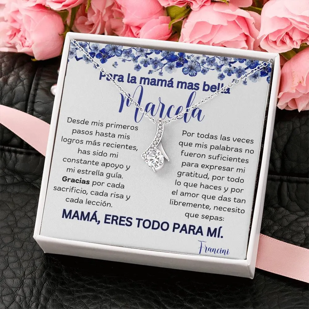 Cadena Radiante de Eterno Encanto: Collar Lazo de Amor para Mamá