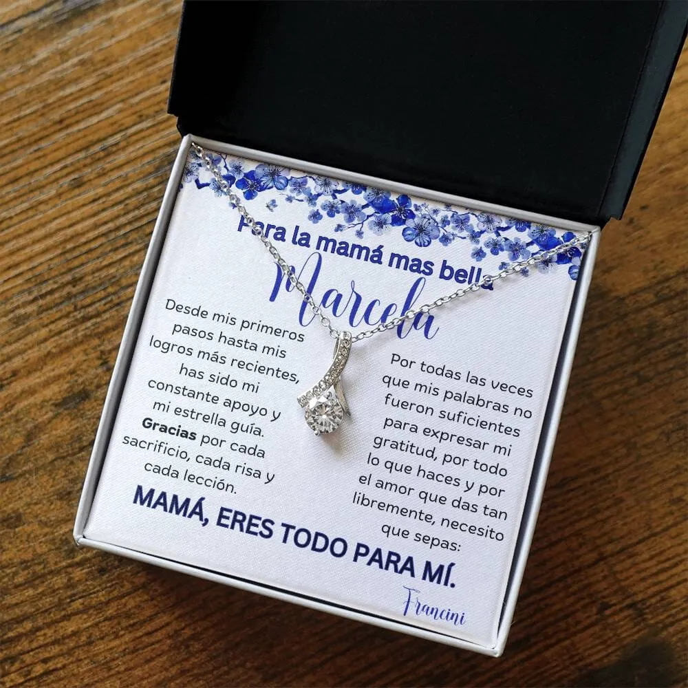 Cadena Radiante de Eterno Encanto: Collar Lazo de Amor para Mamá