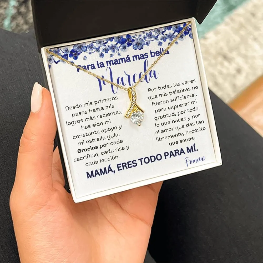 Cadena Radiante de Eterno Encanto: Collar Lazo de Amor para Mamá