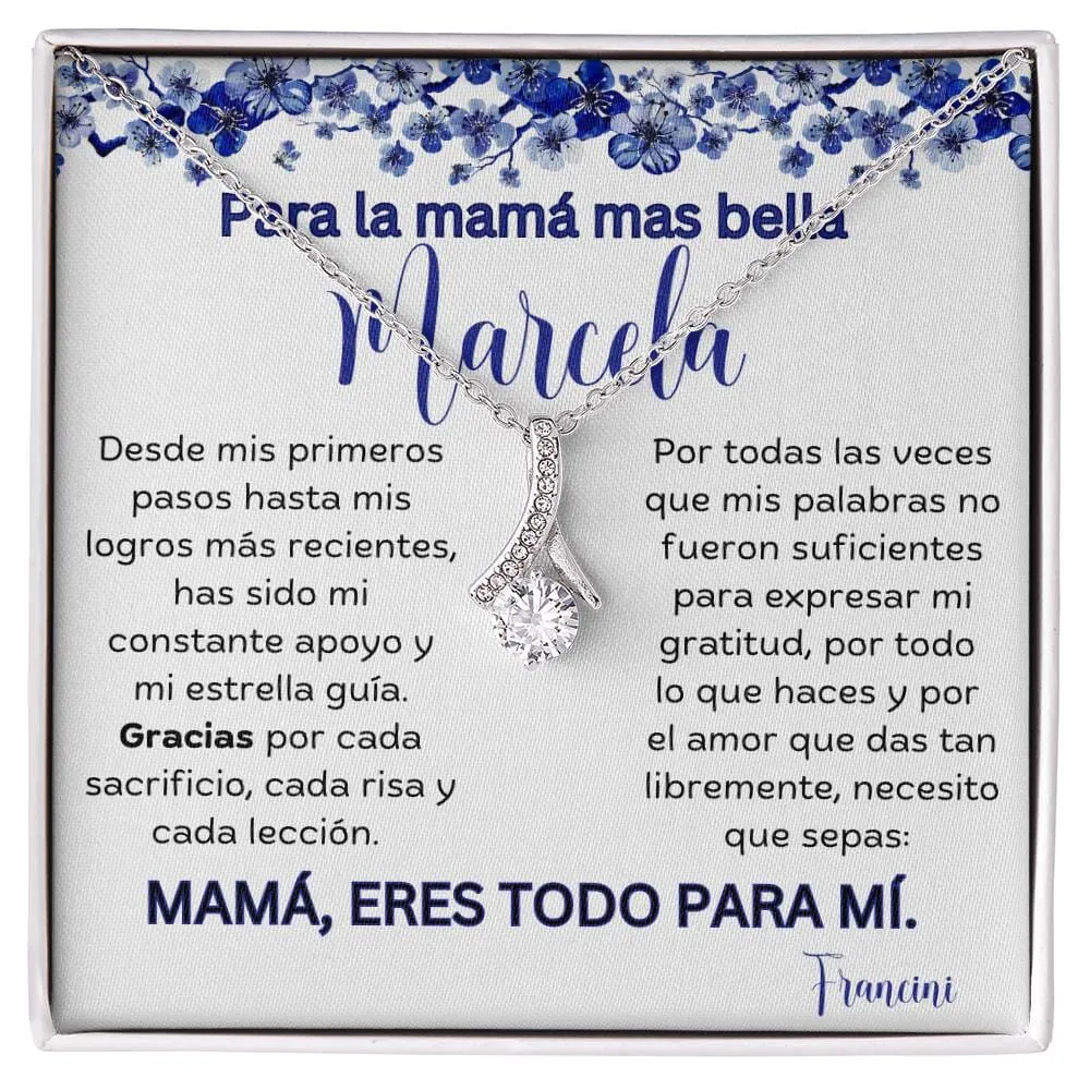 Cadena Radiante de Eterno Encanto: Collar Lazo de Amor para Mamá