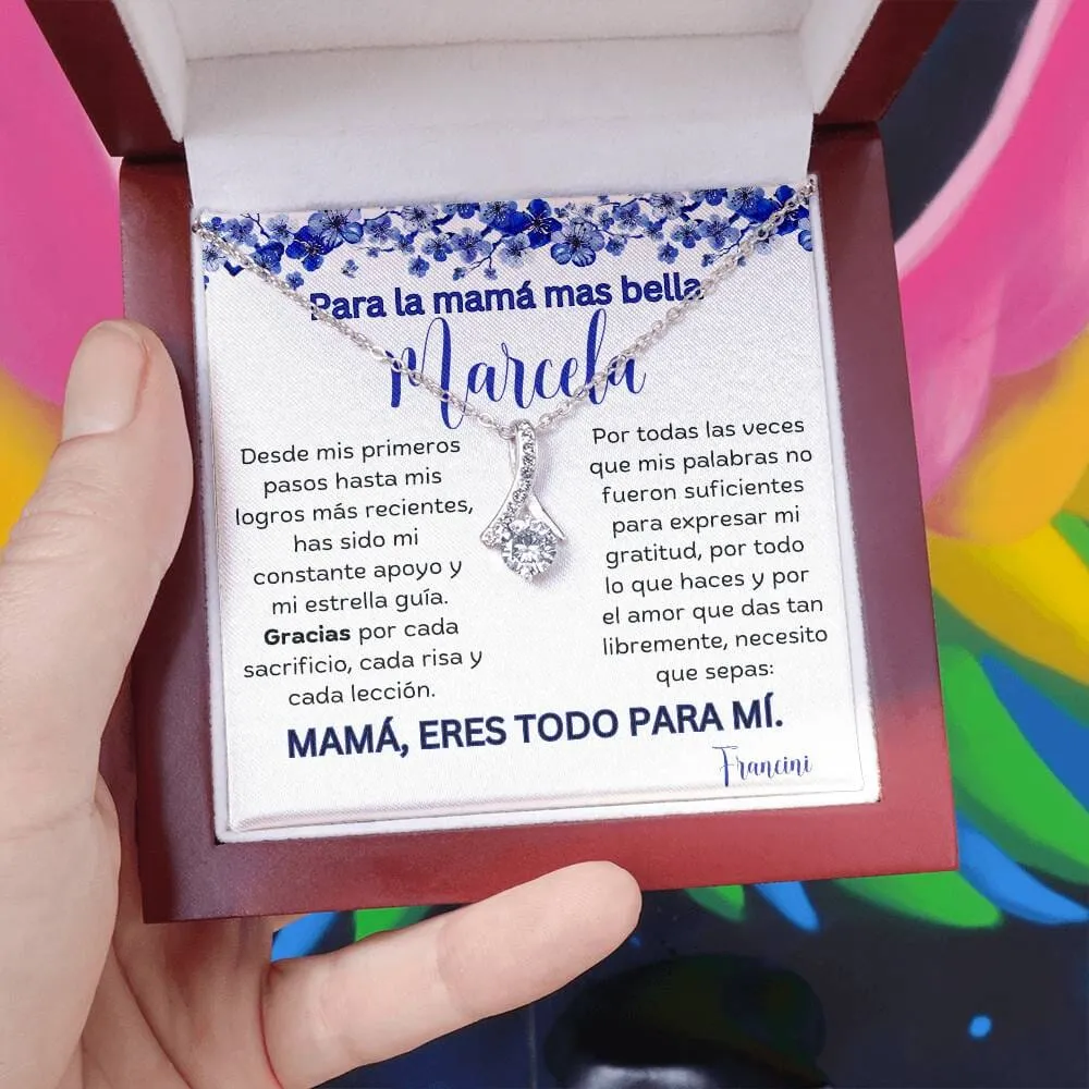 Cadena Radiante de Eterno Encanto: Collar Lazo de Amor para Mamá