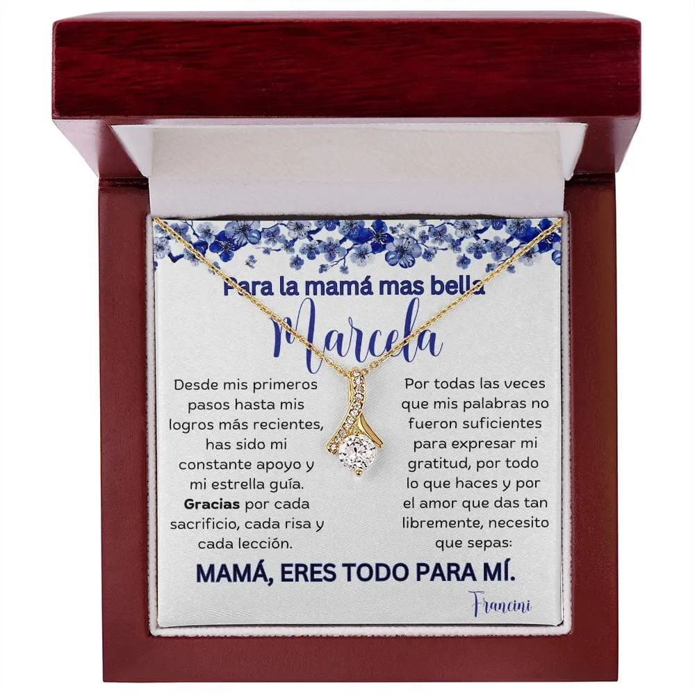 Cadena Radiante de Eterno Encanto: Collar Lazo de Amor para Mamá