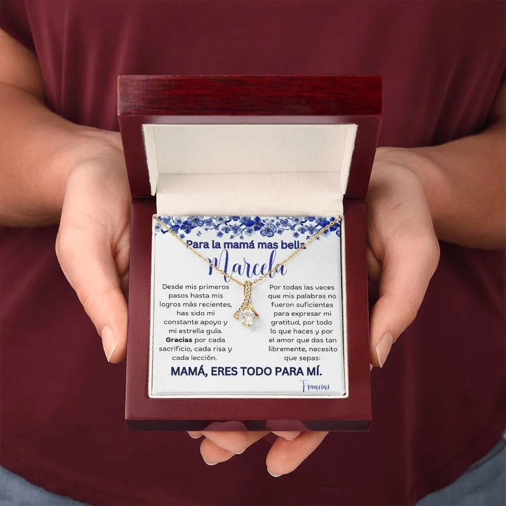 Cadena Radiante de Eterno Encanto: Collar Lazo de Amor para Mamá