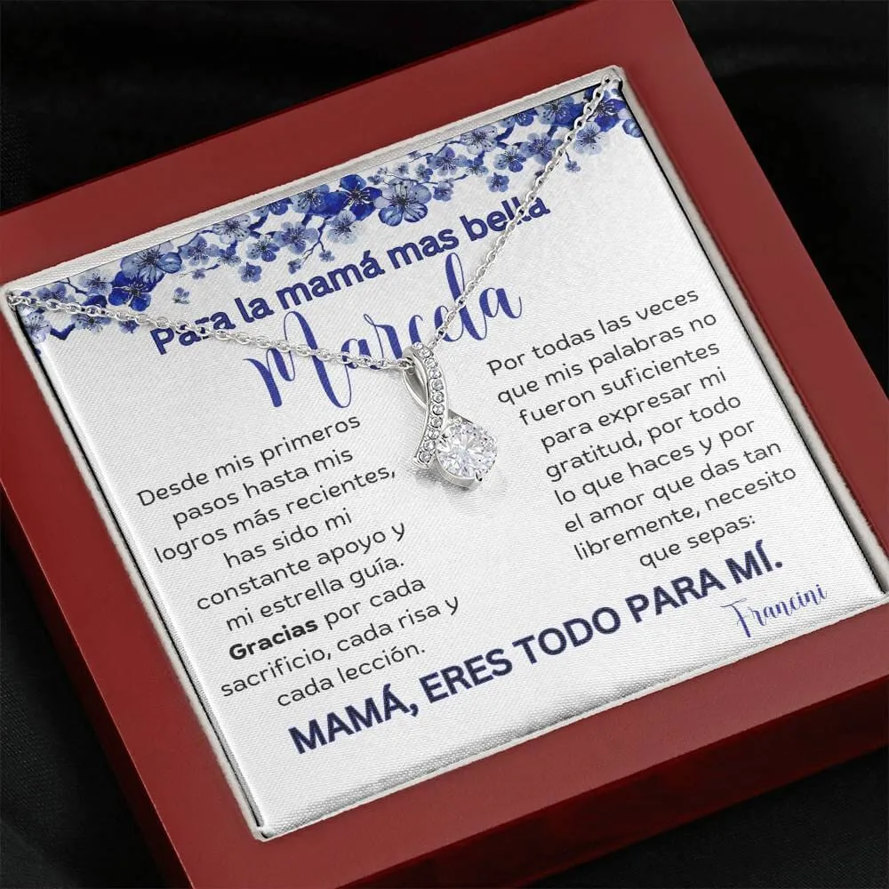 Cadena Radiante de Eterno Encanto: Collar Lazo de Amor para Mamá