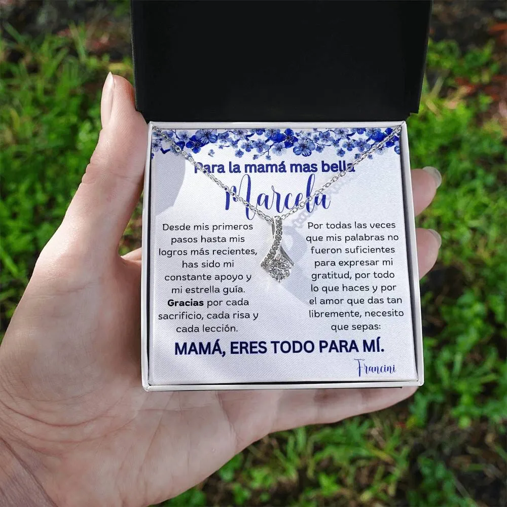Cadena Radiante de Eterno Encanto: Collar Lazo de Amor para Mamá