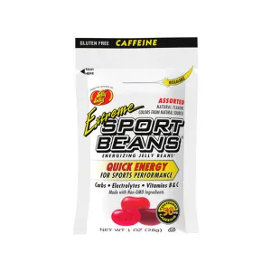 Caramelos (Grajeas) energéticos SPORT BEANS Sabores variados 28 gr / Contiene 50 mg de Cafeína / Adicionados con vitaminas B1, B2, B3 y C
