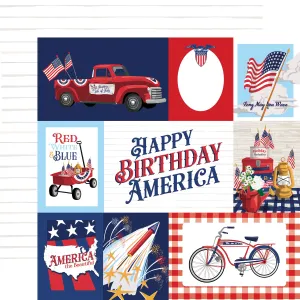 Carta Bella - The Fourth of July - 12x12 Single Sheet / Multi Journaling Cards