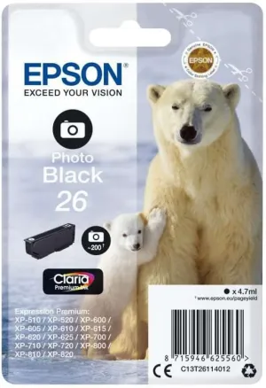 Cartuccia Originale Epson 26 Nero Fotografico