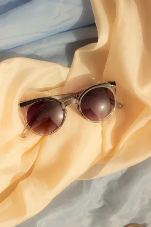Cat Eye Sunglasses with Brow Line