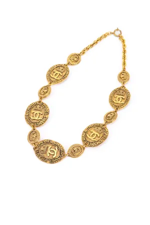 CC Crown Medallion Necklace