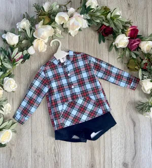 Ceyber Boys Checked Shirt Set