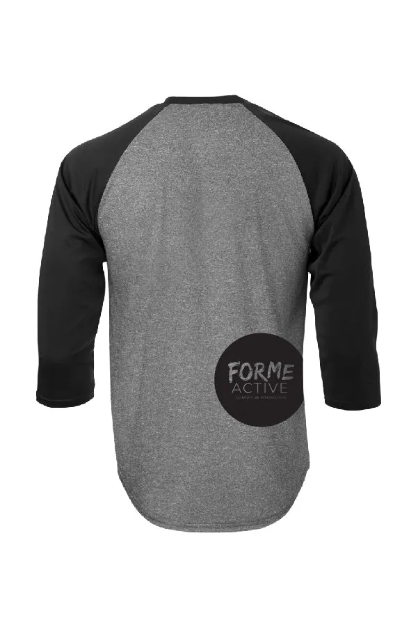 Chandail manche 3/4 unisexe noir - Forme Active