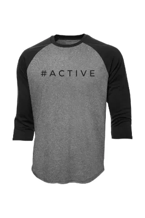 Chandail manche 3/4 unisexe noir - Forme Active