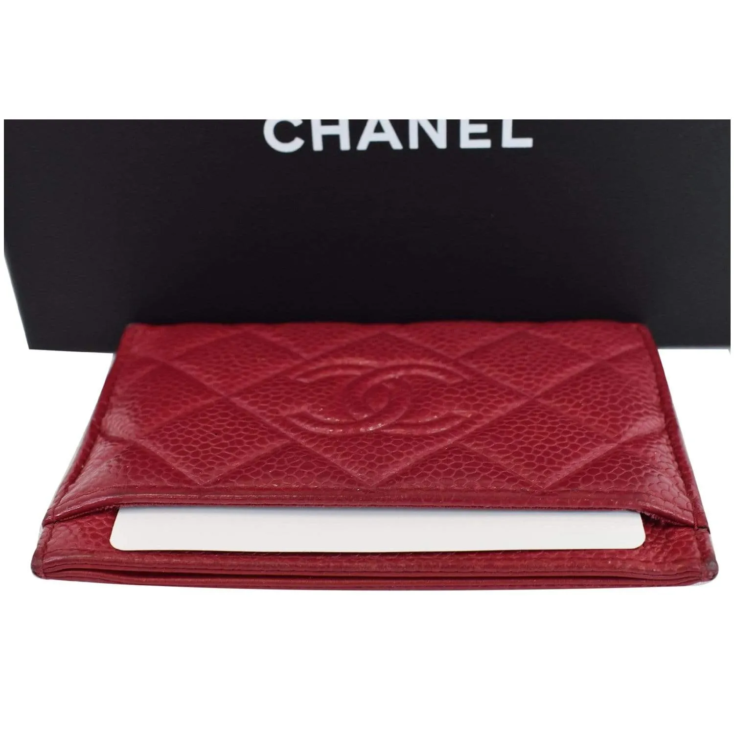 CHANEL CC Card Holder Caviar Leather Case Hot Pink - Final Sale