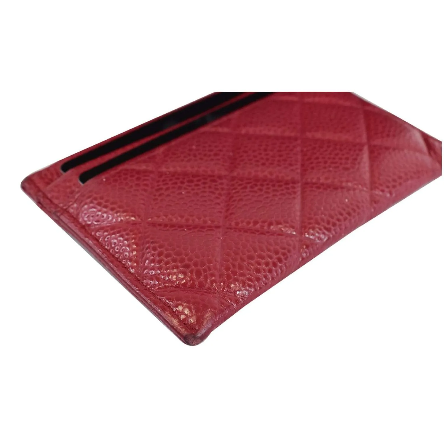 CHANEL CC Card Holder Caviar Leather Case Hot Pink - Final Sale