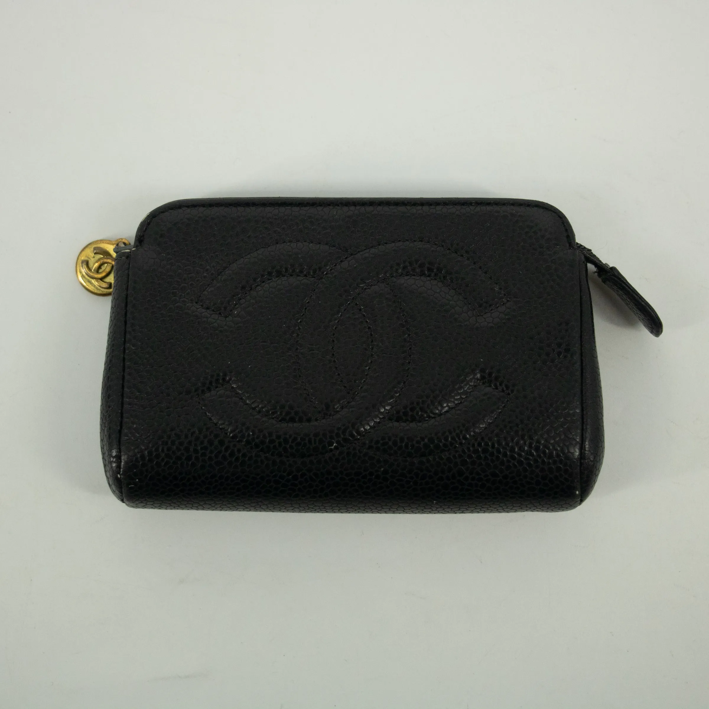 Chanel Coco Caviar Skin Black Mockup Pouch #2527