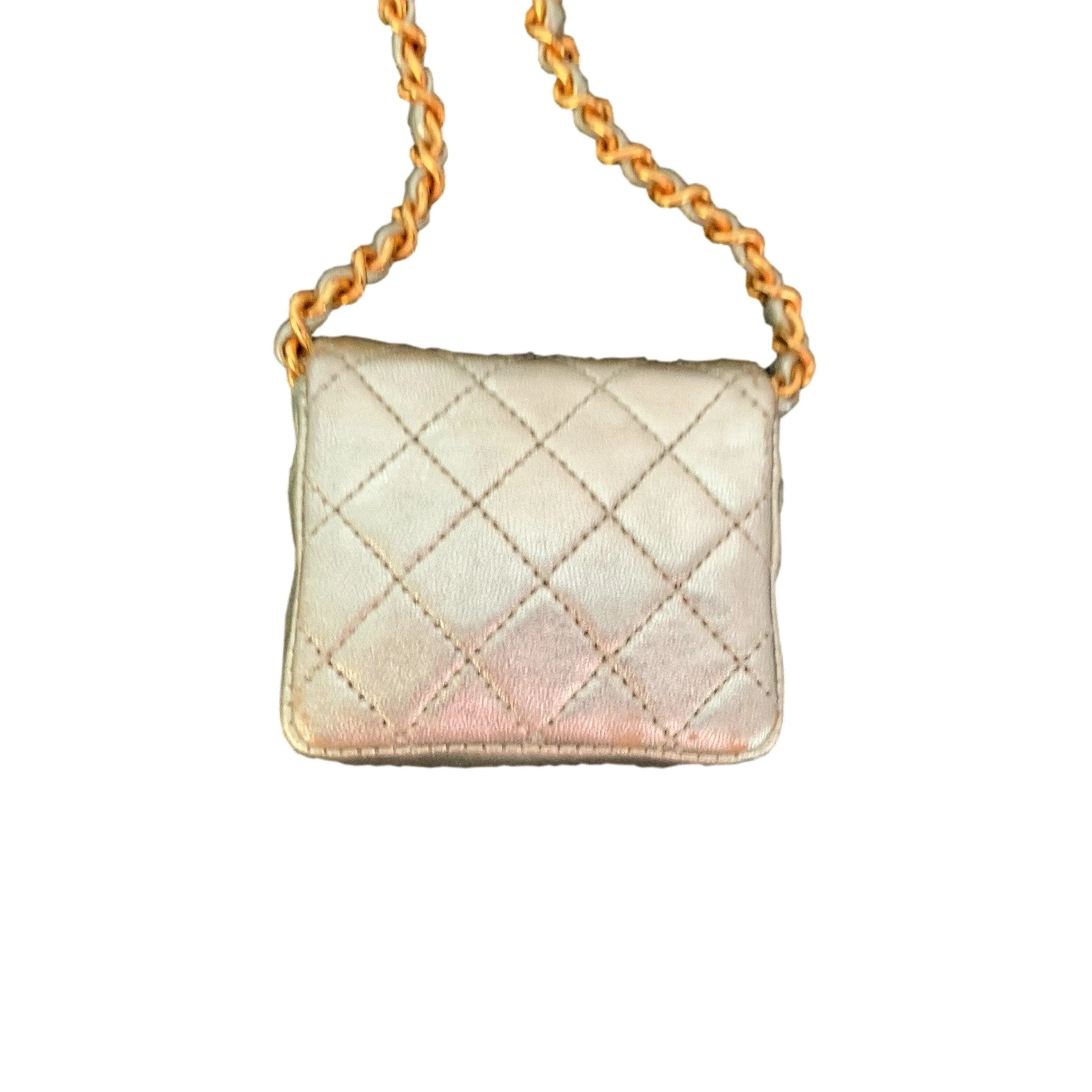 Chanel Gold Micro Chain Bag