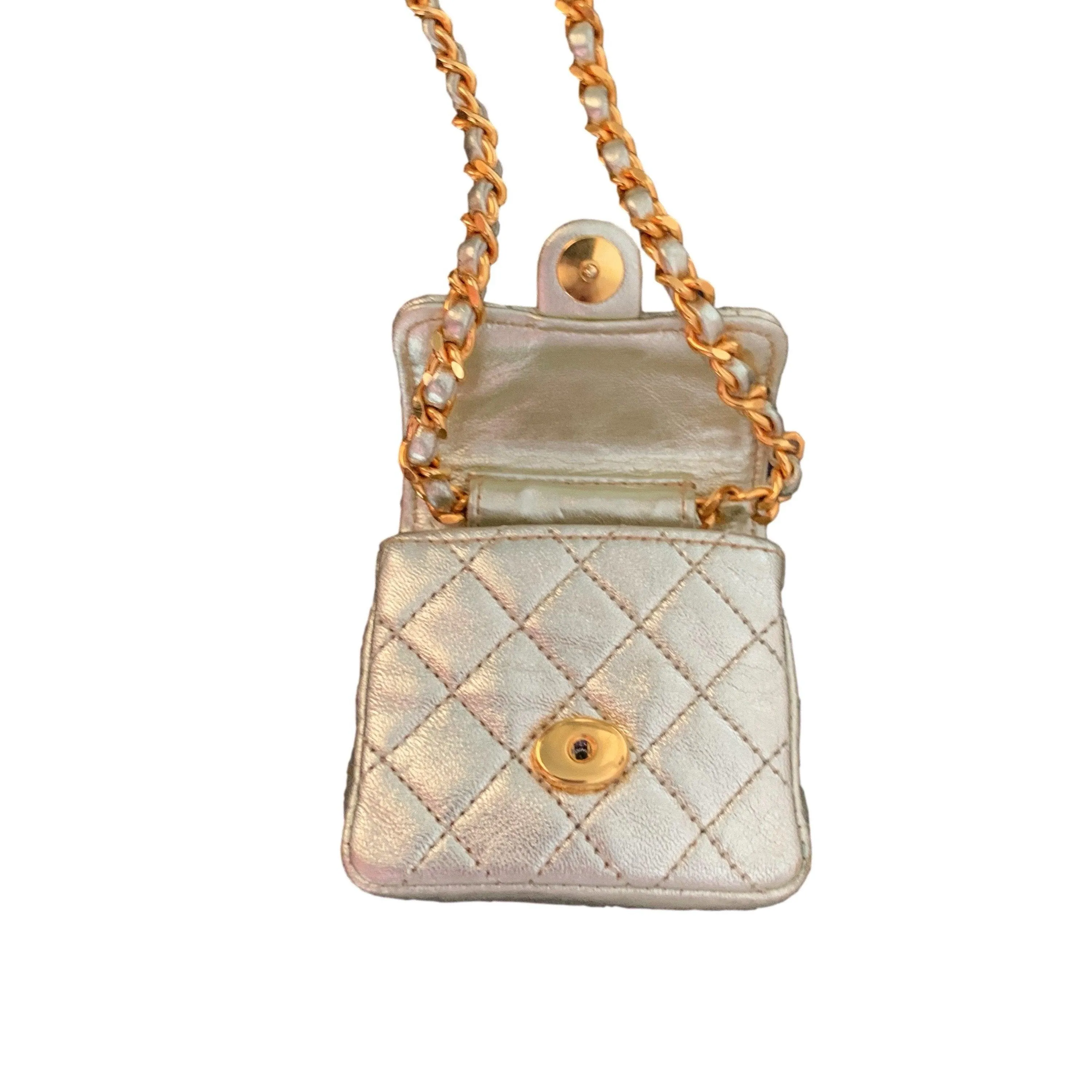 Chanel Gold Micro Chain Bag