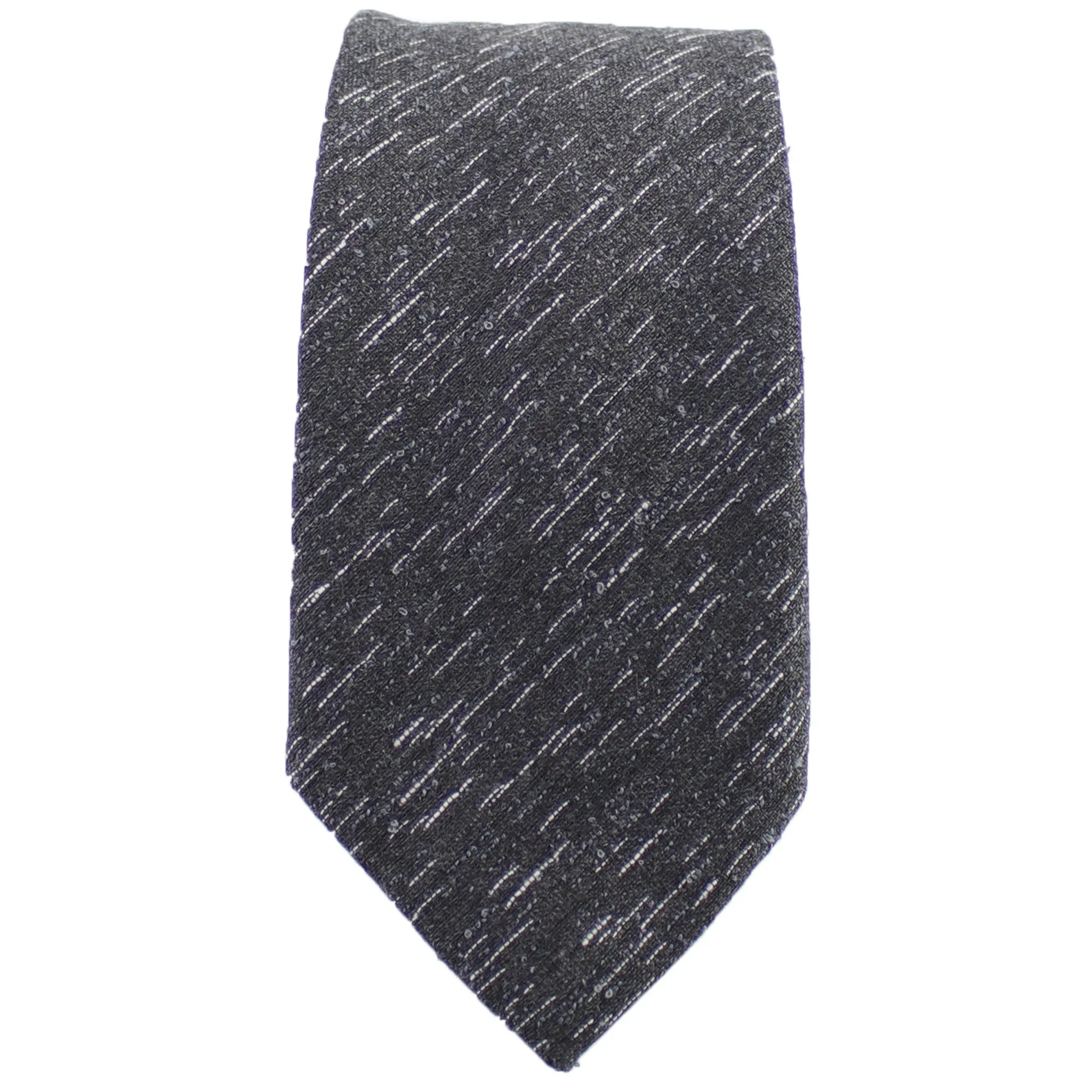 Charcoal Wool Textured Tie