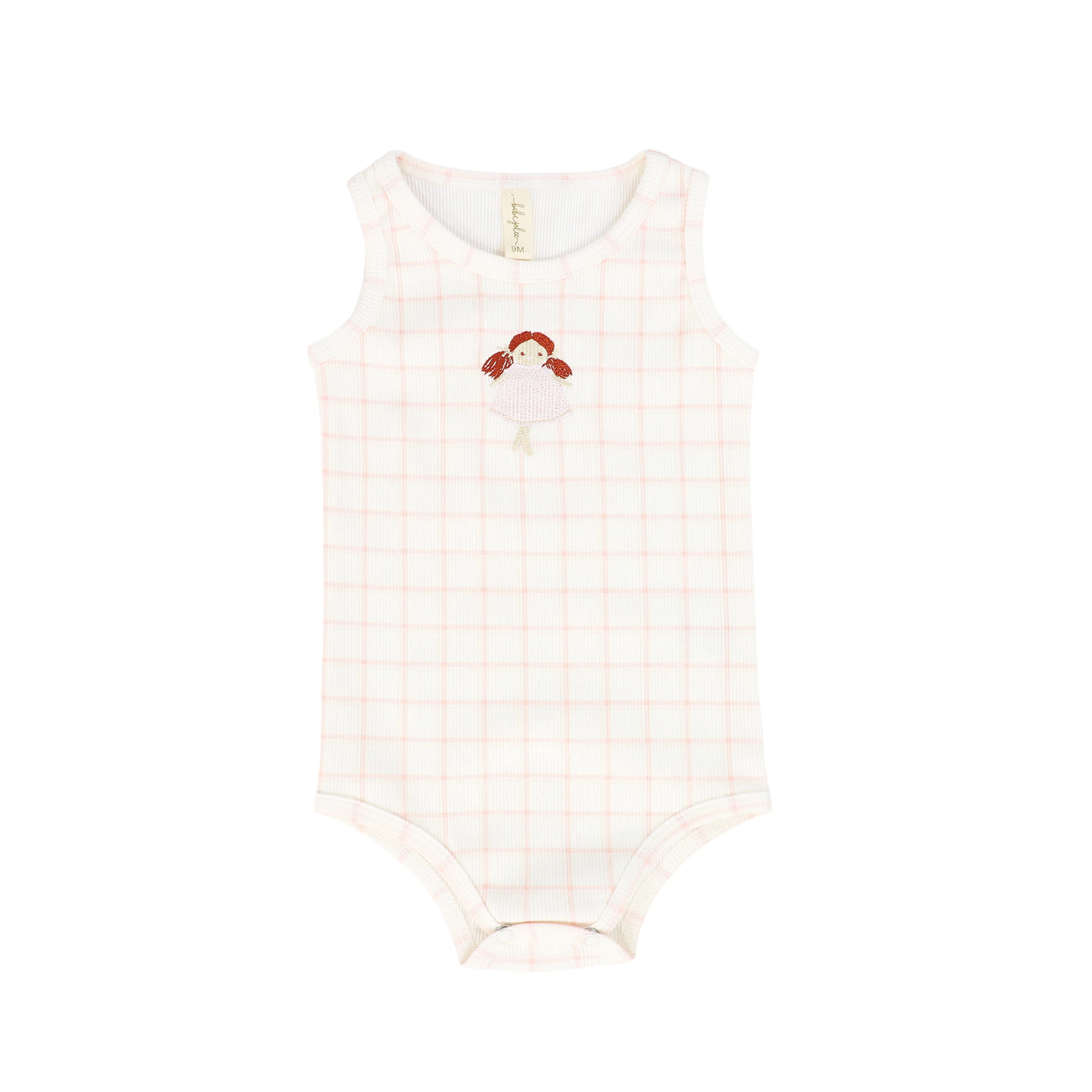 Checked Doll Ribbed Romper