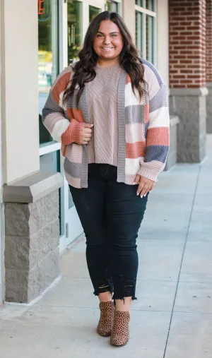 Checked Into Fall Sweater Cardigan